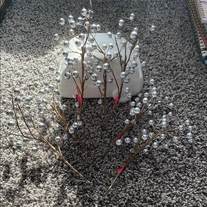 Ashland Silver Holiday Berry Stems